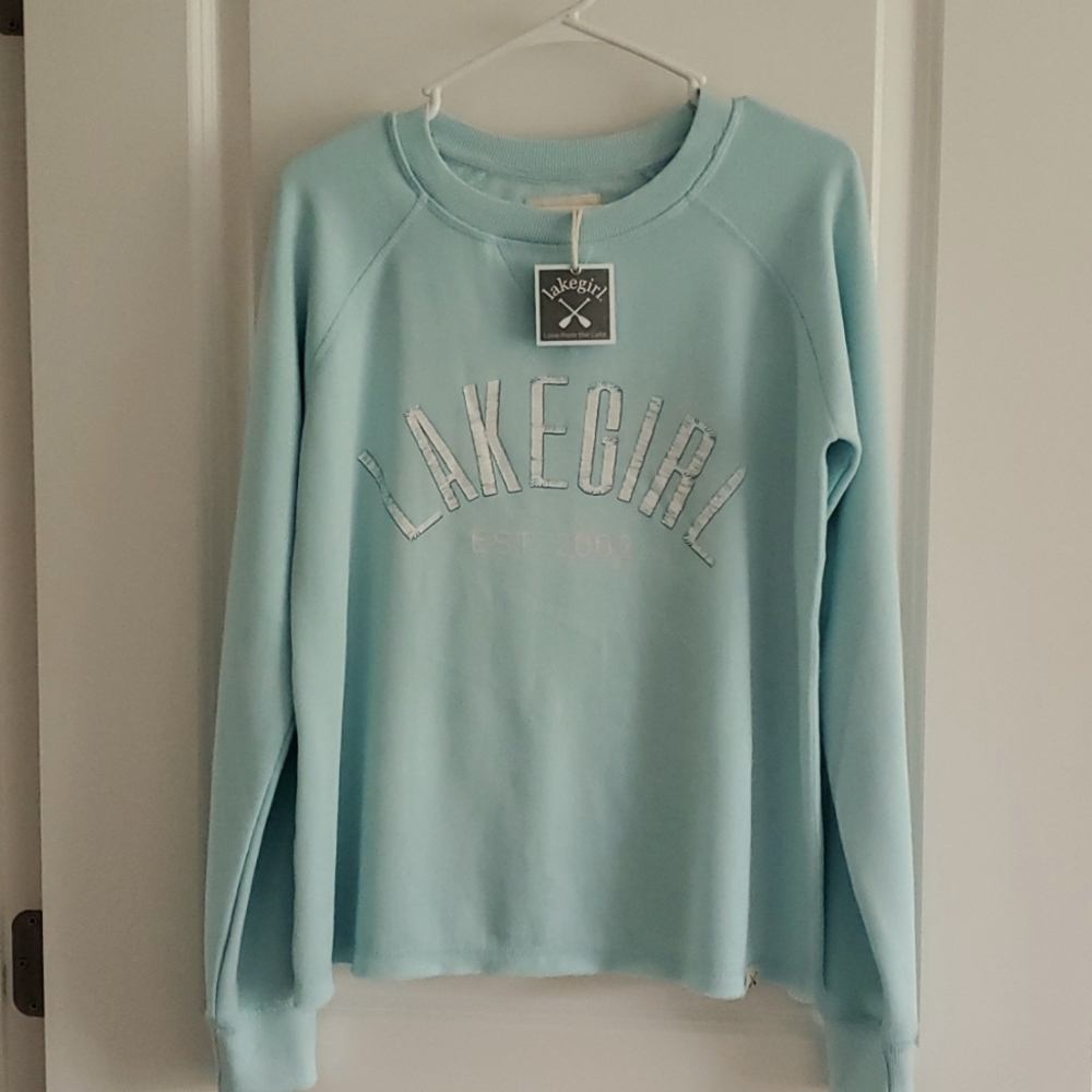 Lake Girl Raw Edge Fleece Crew